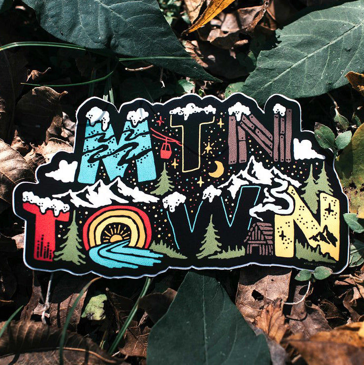Mountain Town Sticker
