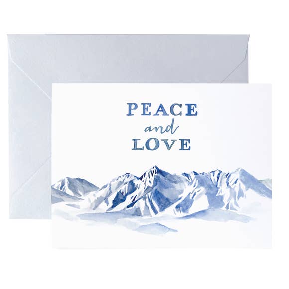 Peace and Love Mountains Card