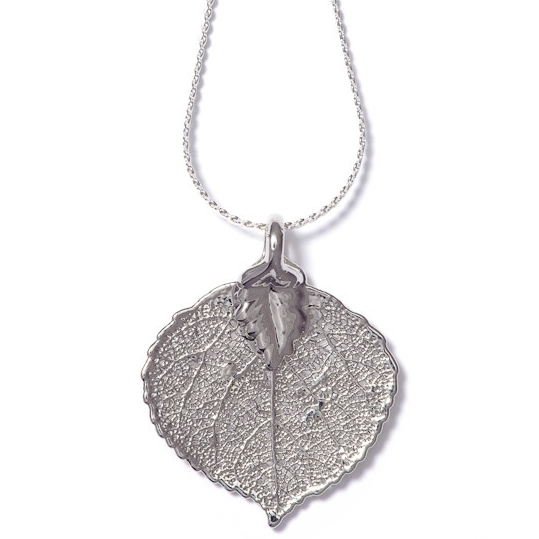 Aspen Leaf Necklace - Silver