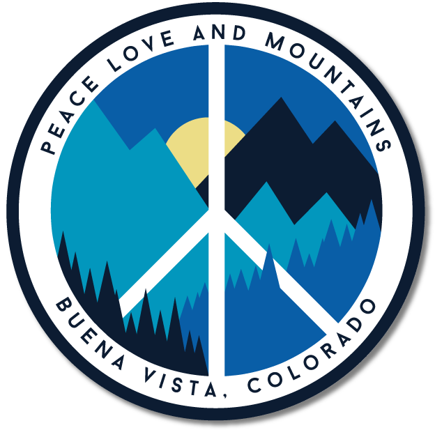 Peace Love And Mountains Mini Sticker
