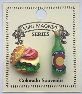 Colorado Beer & Burger Mini Magnet Set