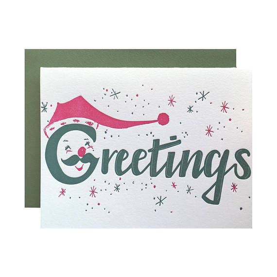 Santa Greetings Card