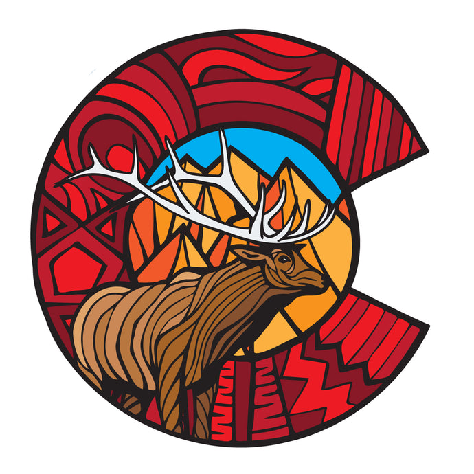 Artisan Elk Sticker