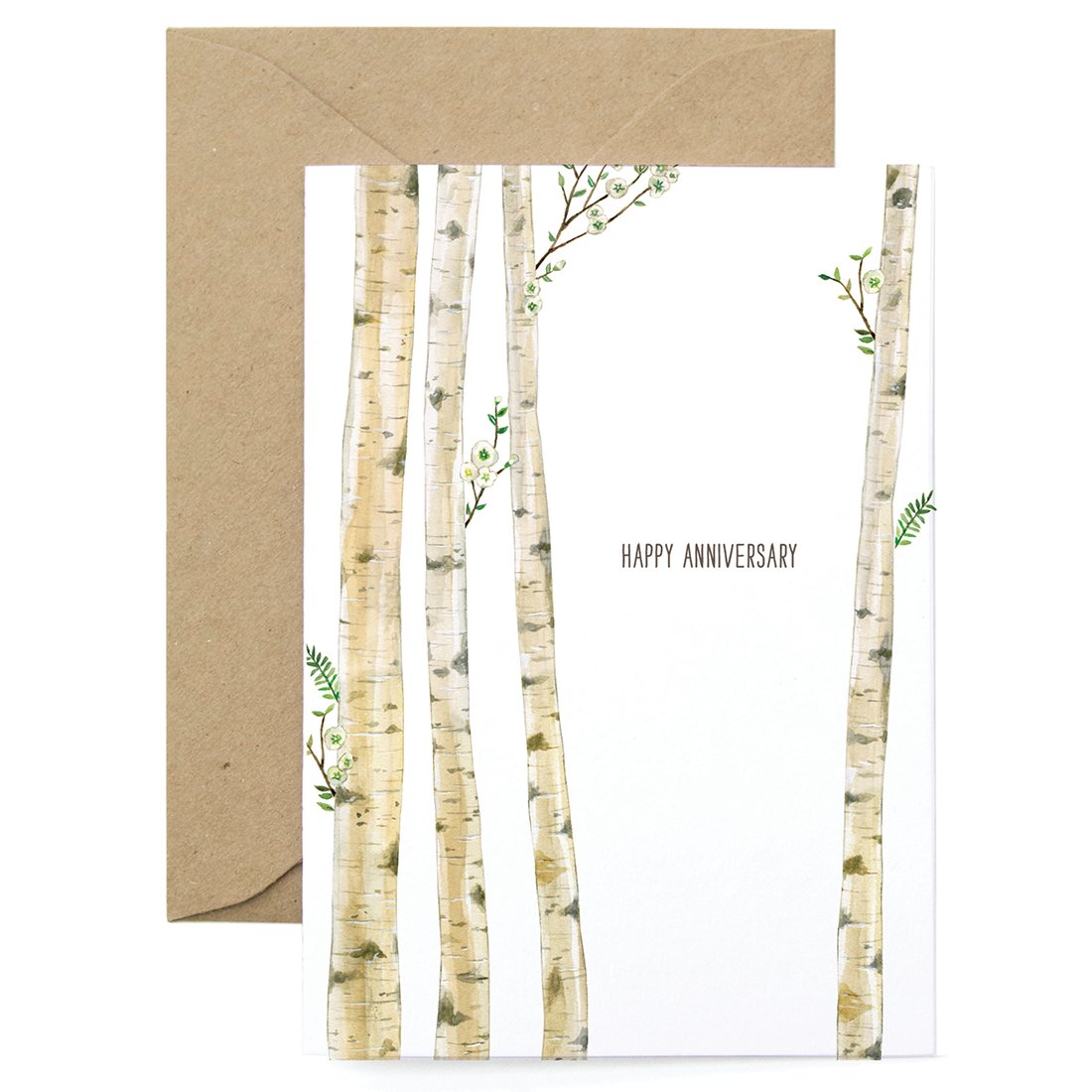 Birch Anniversary Card